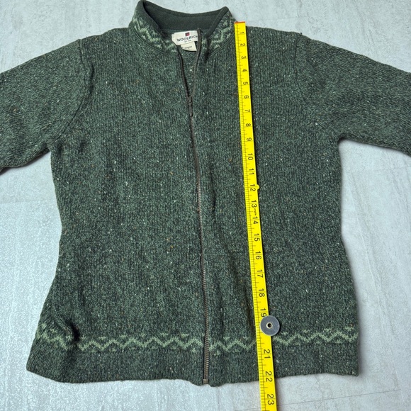Woolrich sweater green full zip classic style - Picture 6 of 8